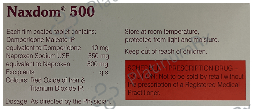 Naxdom 500/10mg Tablet 15s
