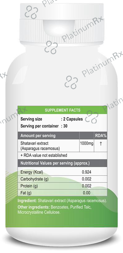 Billion Cheers Shatavari Extract Vegetarian Capsules