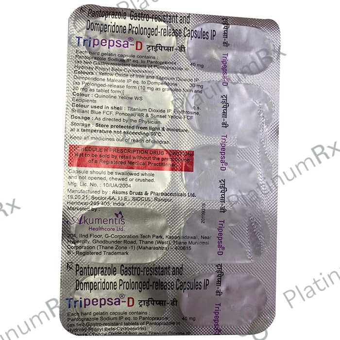 Tripepsa-D 30mg/40mg Capsule