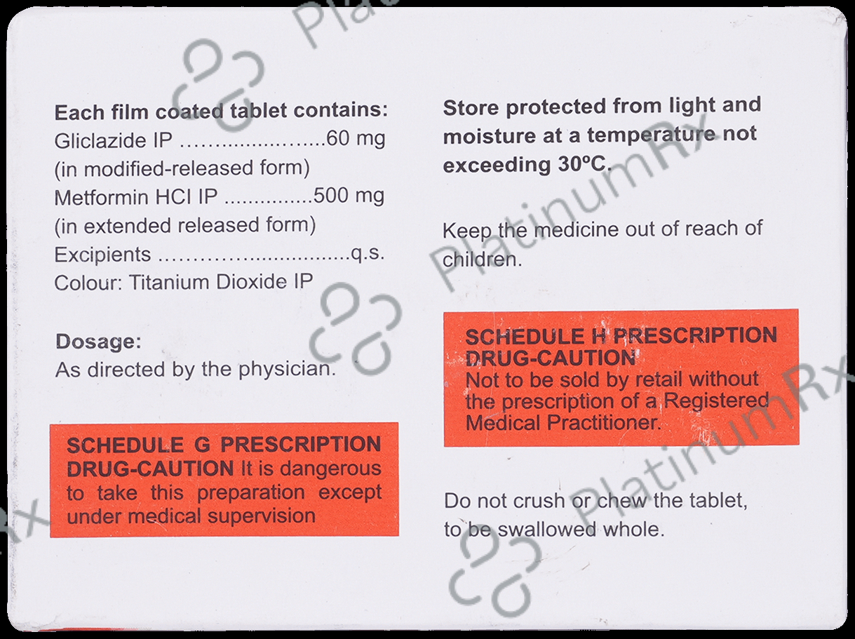 GLZ MEX 60/500mg Tablet SR 10s