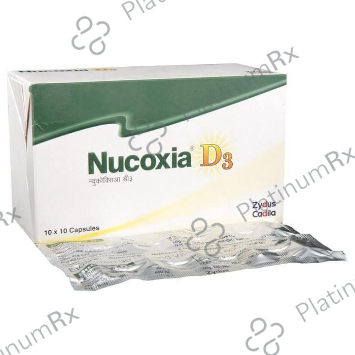 Nucoxia D3 90mg/600IU Capsule 10s
