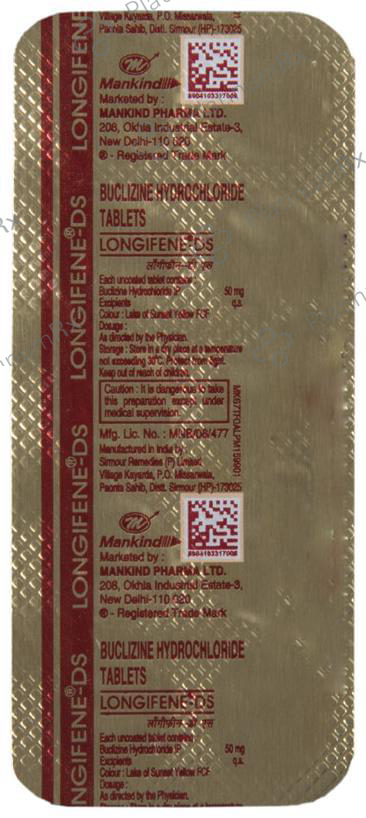 Longifene DS 50mg Tablet 10s
