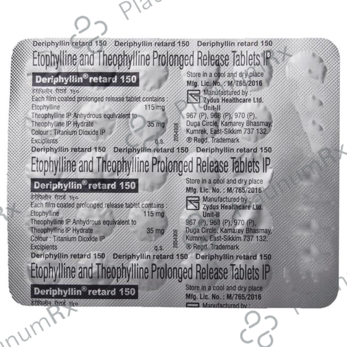 Deriphyllin Retard 150mg Tablet PR 30s
