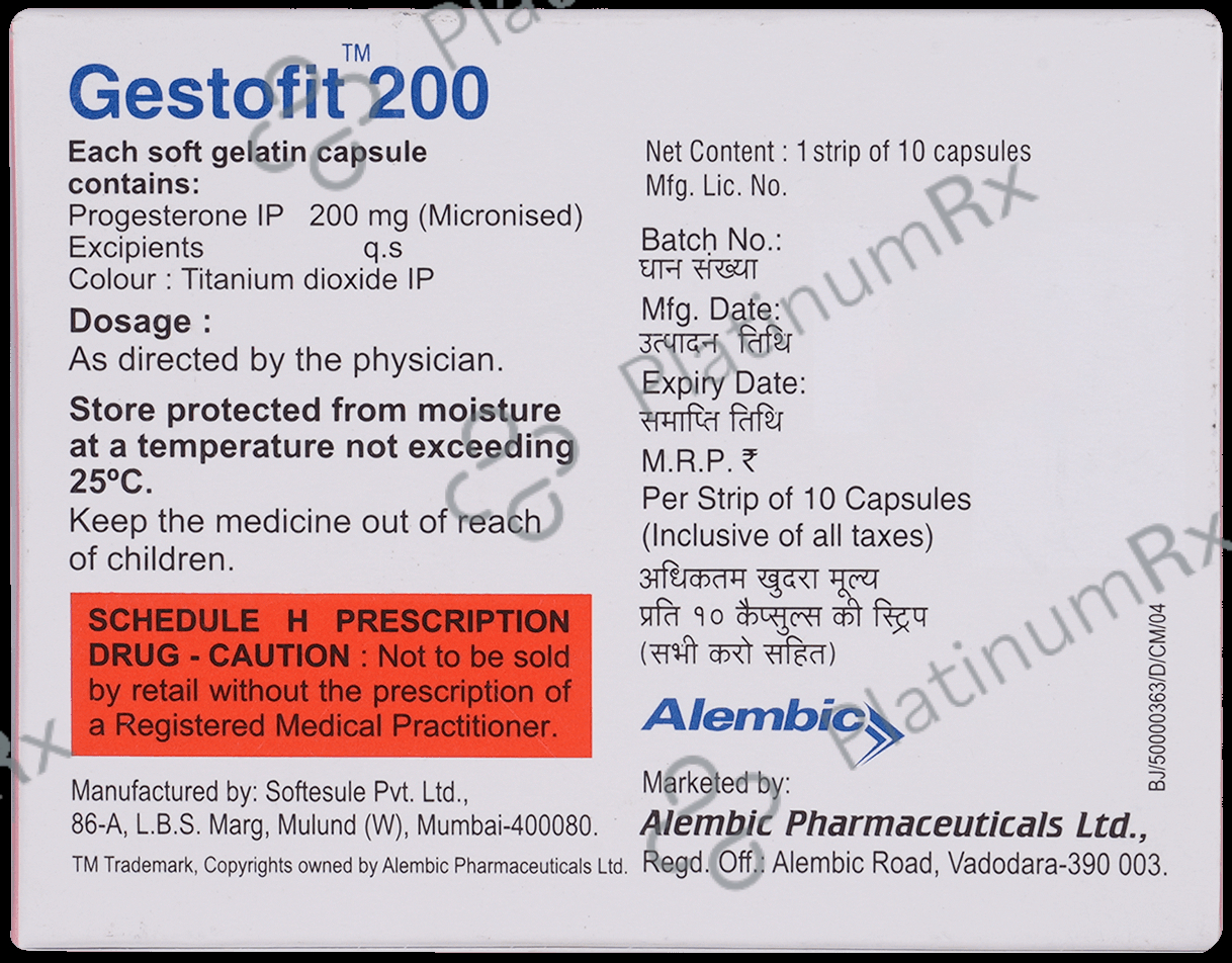 Gestofit 200mg Capsule 10s
