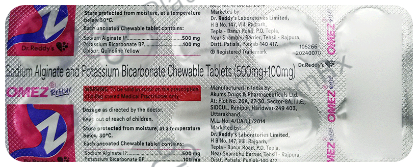 Omez Reflux Chewable Tablet 10s