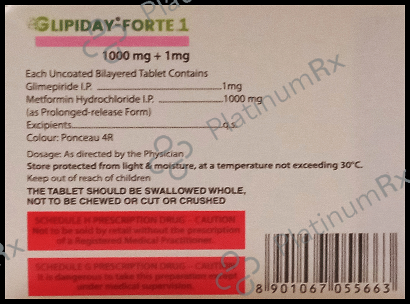 Glipiday-Forte 1 Tablet PR