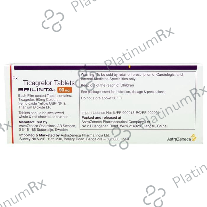 Brilinta 90mg Tablet 14s
