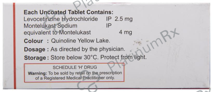 L Montus Kid 2.5/4mg Tablet 10s