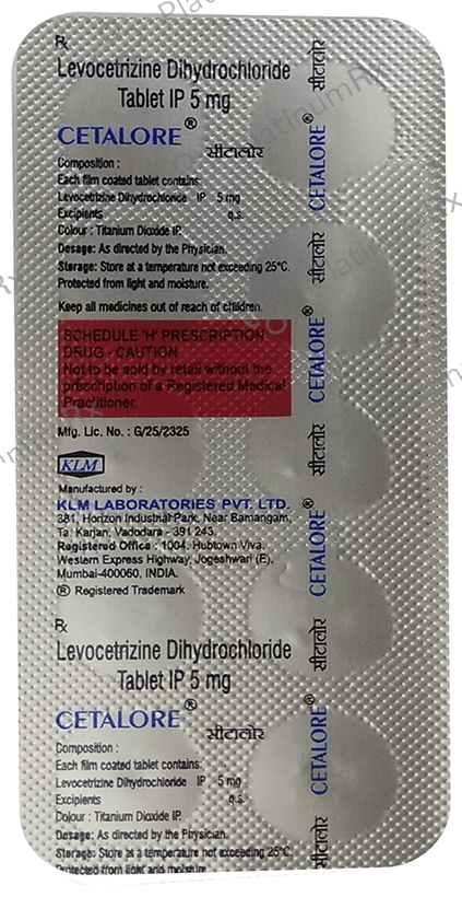 Cetalore 5mg Tablet 10s