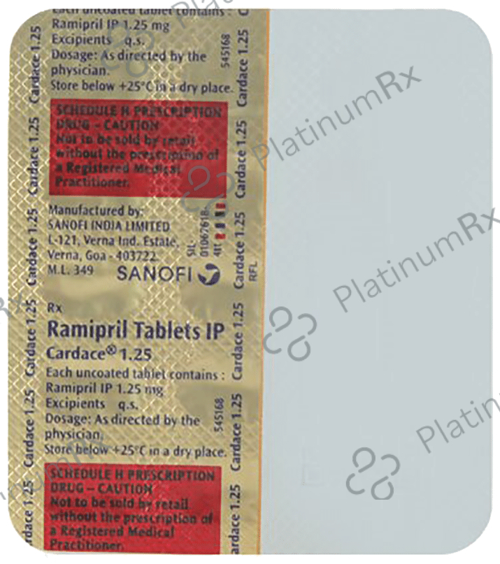 Cardace 1.25mg Tablet 15s