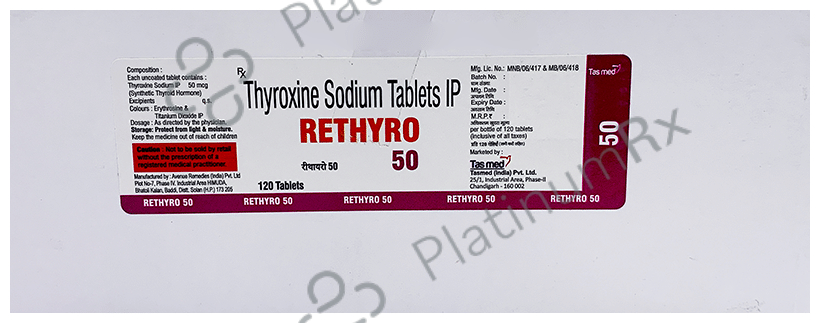 Rethyro 50mcg Tablet 120s