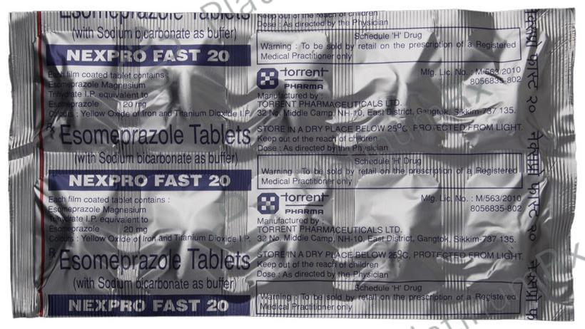 Nexpro Fast 20mg Tablet 10s