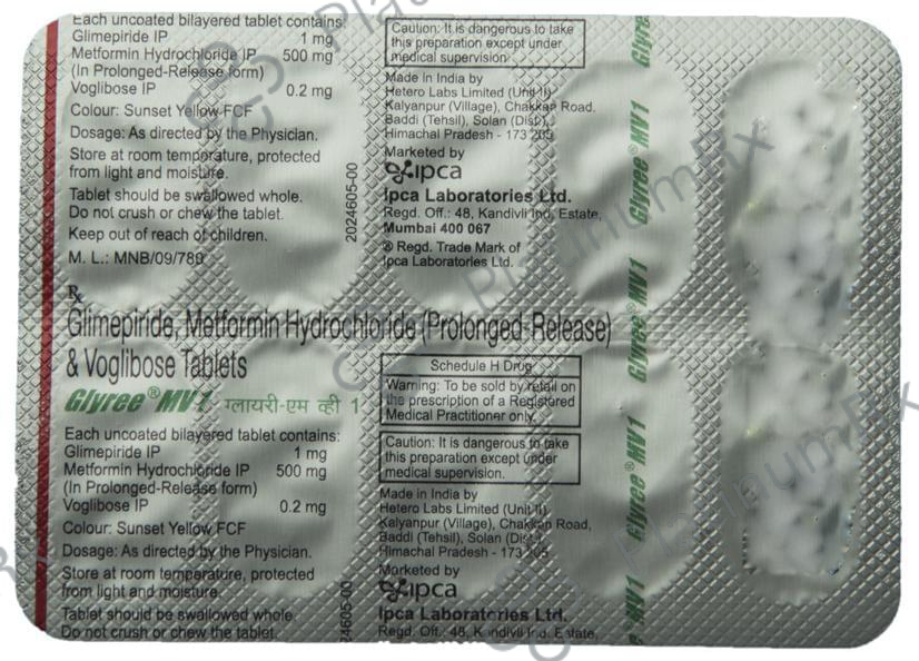 Glyree MV1 1/500/0.2mg Tablet PR 10s
