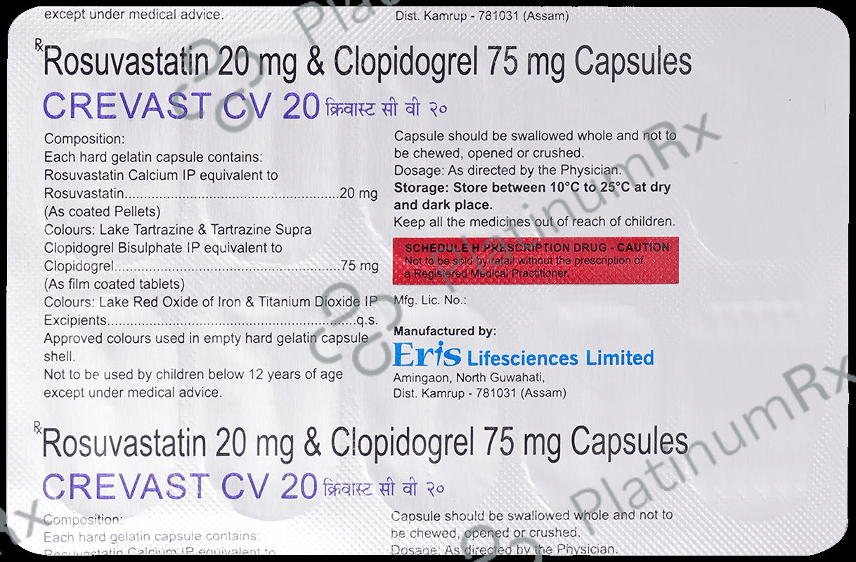 Crevast CV 20/75mg Capsule 10s