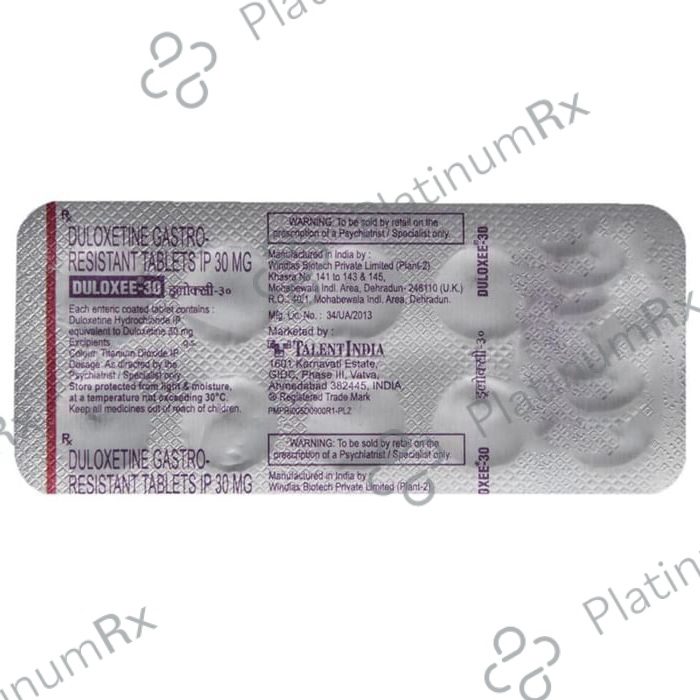 Duloxee 30 Tablet