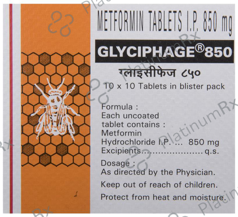 Glyciphage 850mg Tablet 10s