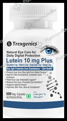 Trexgenics Lutein 10mg plus Veg Capsule