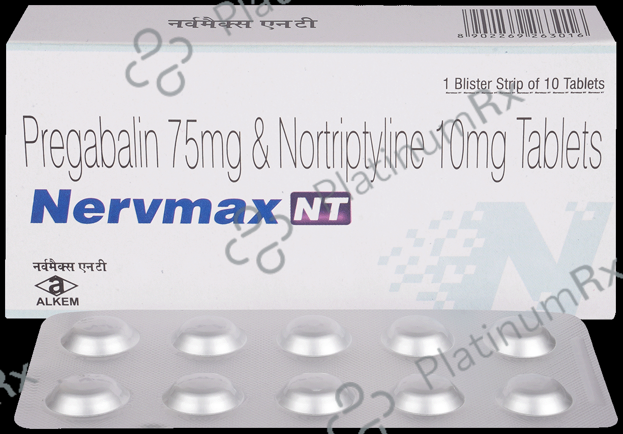 Nervmax NT 75mg/10mg Tablet
