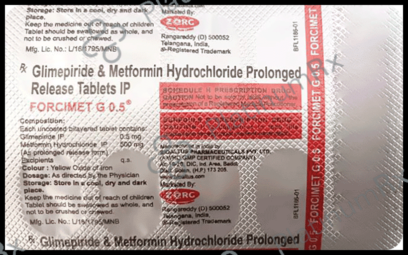 Forcimet G 0.5 Tablet PR
