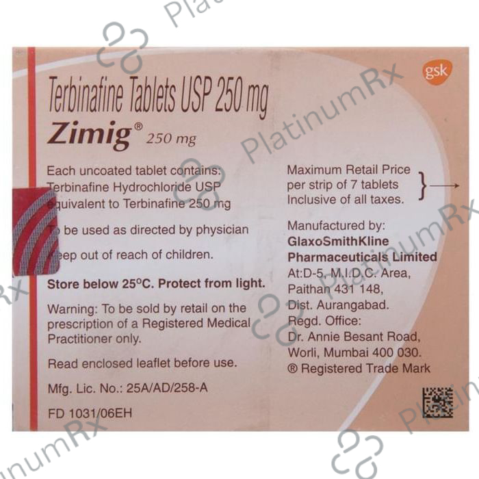 Zimig 250mg Tablet 7s