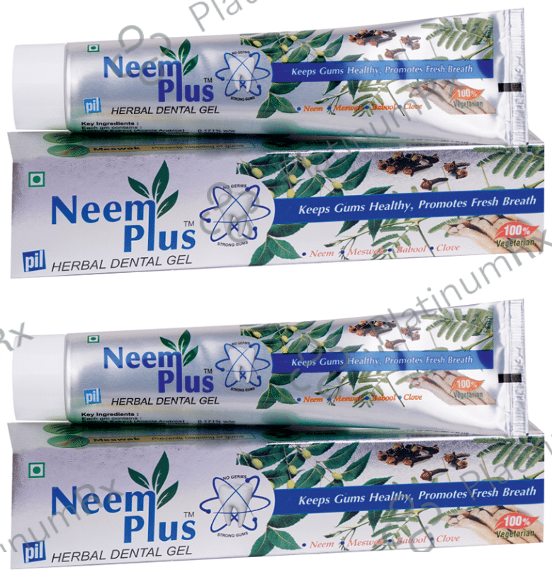 PIL Neem Plus Herbal Dental Gel (100gm Each) 2 Tubes