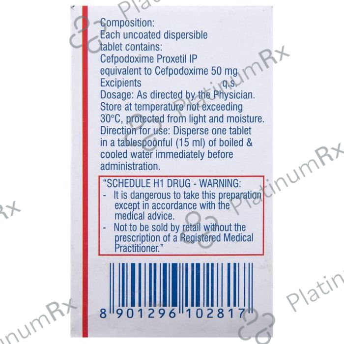 Cepodem DT 50mg Tablet 10s