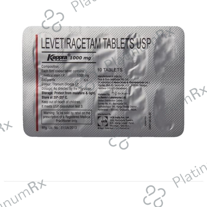 Keppra 1000mg Tablet 10s
