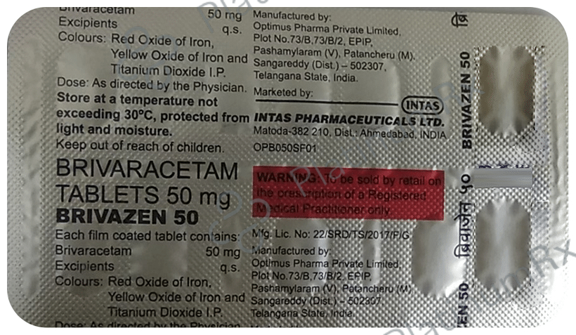 Brivazen 50mg Tablet 10s