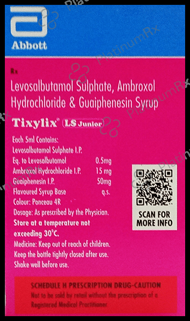 Tixylix LS Junior Cherry 15/50/0.5mg Syrup 60ml