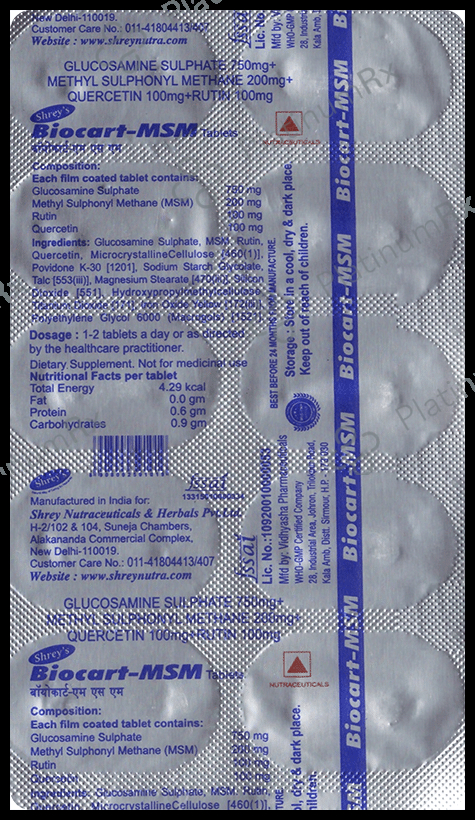 Biocart MSM Tablet