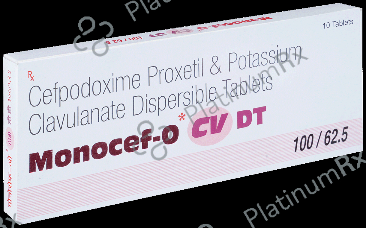 Monocef O CV 100/62.5mg Tablet DT 10s