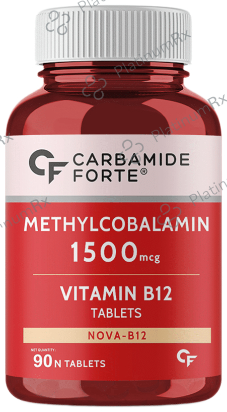 Carbamide Forte Methylcobalamin (Vitamin B12) 1500mcg for Digestion, Brain & Immunity - Tablet