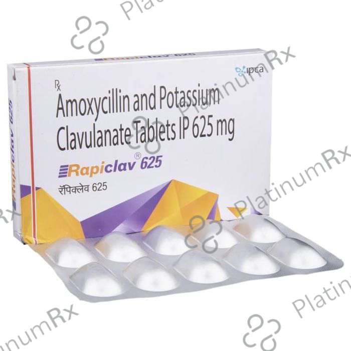 Rapiclav 500/125mg Tablet 10s