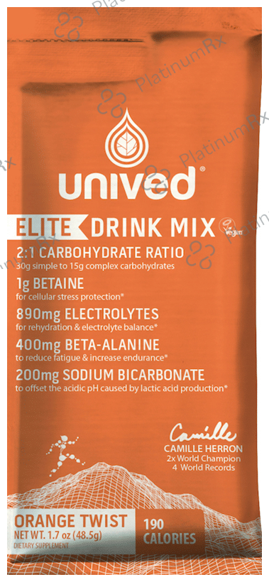 Unived Elite Drink Mix Sachet (48.5gm Each) Orange Twist