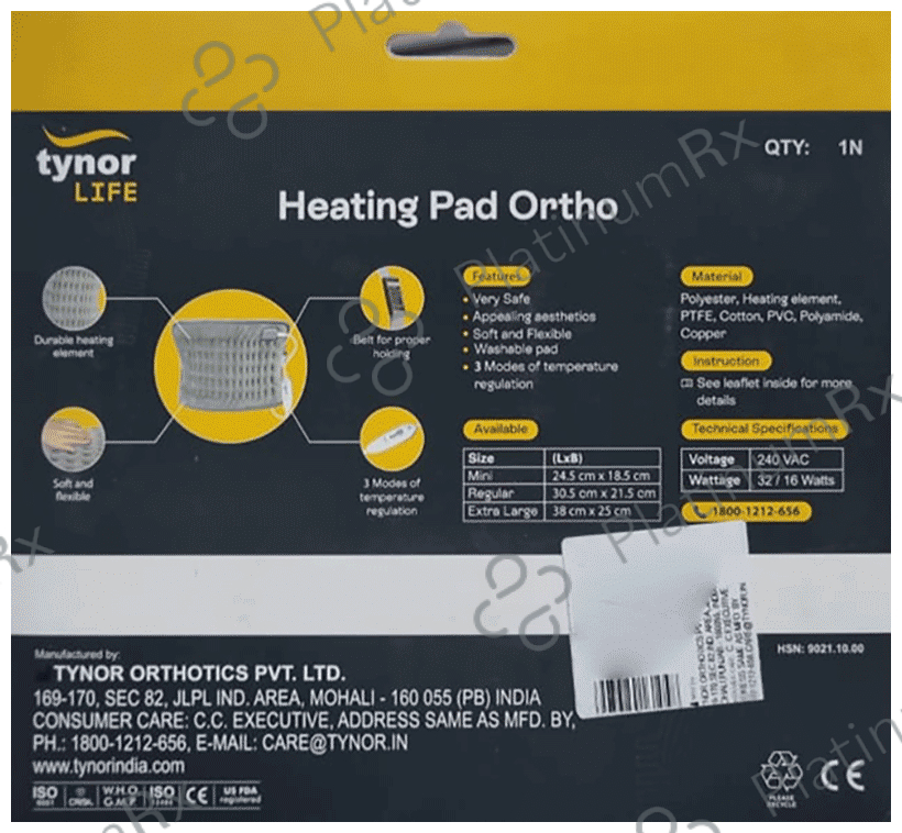 Tynor Heating Pad Ortho Mini Universal Grey