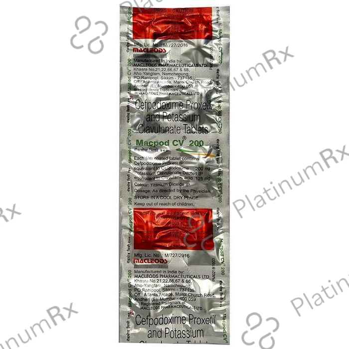 Macpod CV 200/125mg Tablet 10s