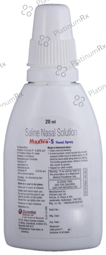 Maxtra S 0.65% Nasal Solution 20ml