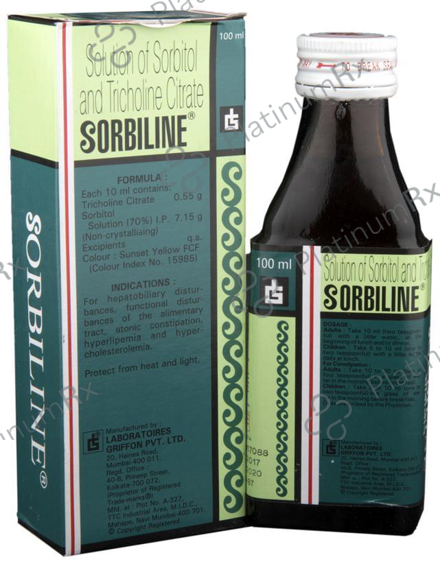 Sorbiline 0.55/7.15gm Syrup 100ml