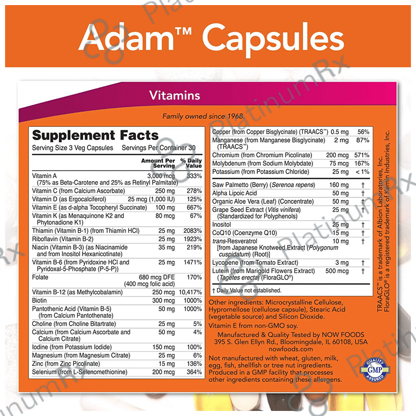 Now Adam Superior Men's Multi Veg Capsule
