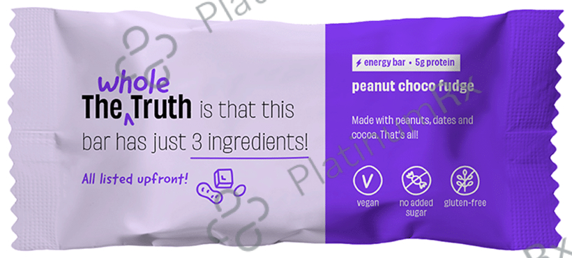 The Whole Truth Vegan Energy Bar (40gm Each) - Peanut Choco Fudge