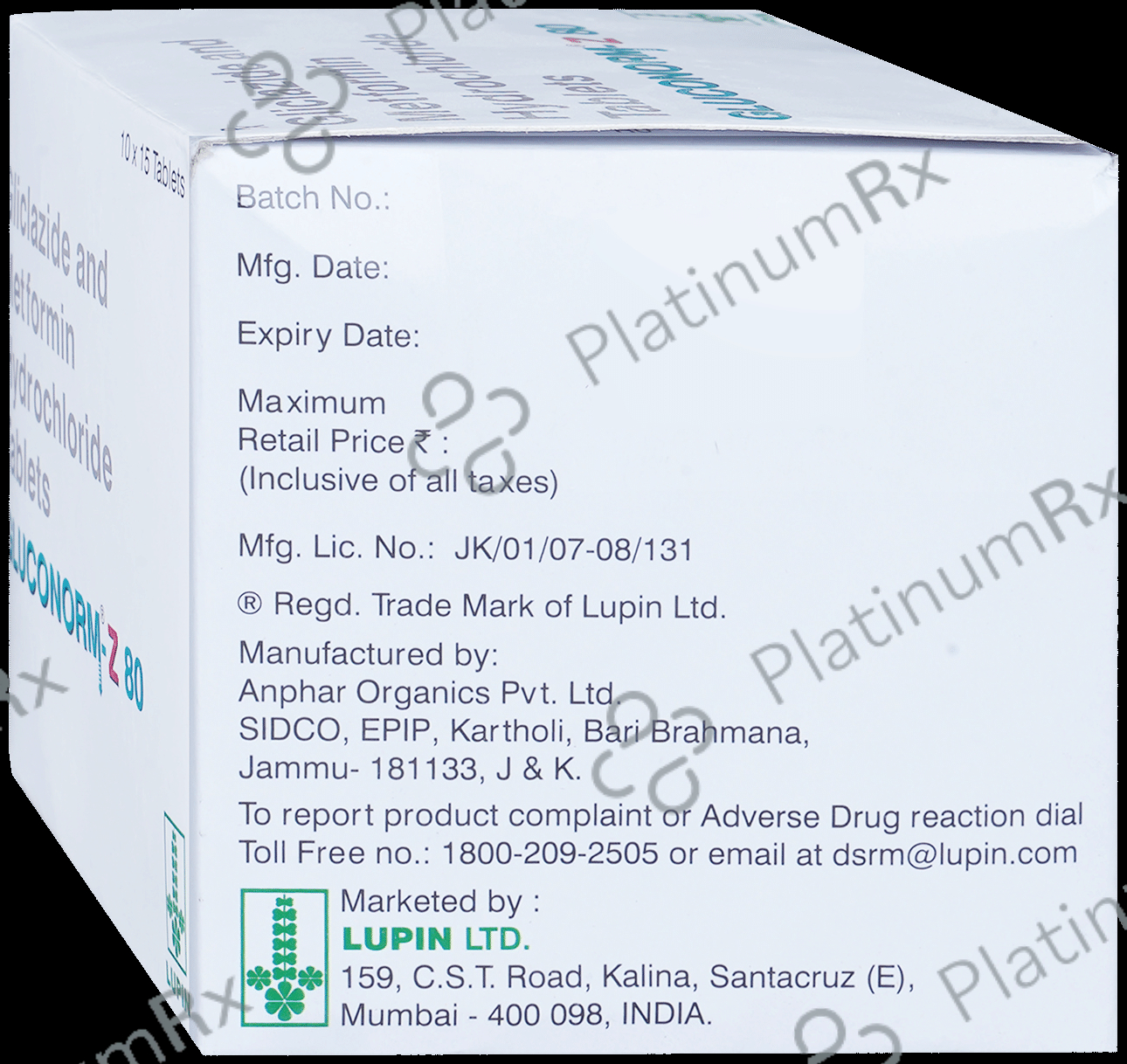 Gluconorm Z 80/500mg Tablet 15s