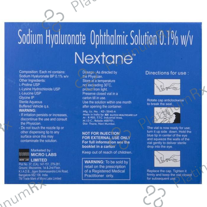 Nextane 0.1% Ophthalmic Solution 10ml