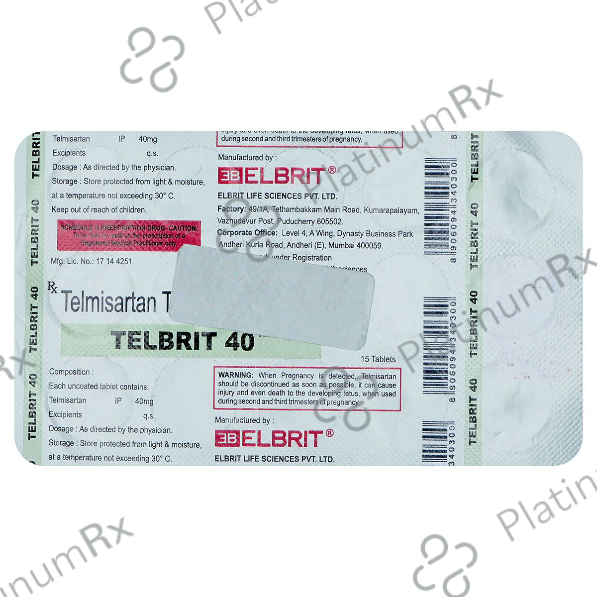 Telbrit 40mg Tablet 15s
