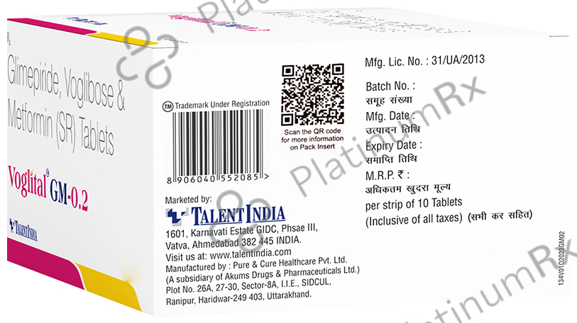 Voglital GM 0.2 Tablet SR 10 tablets Tablet