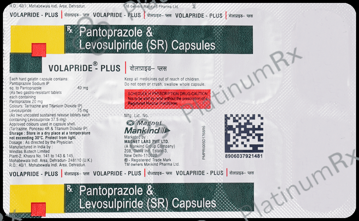 Volapride Plus 75/40mg Capsule SR 10s