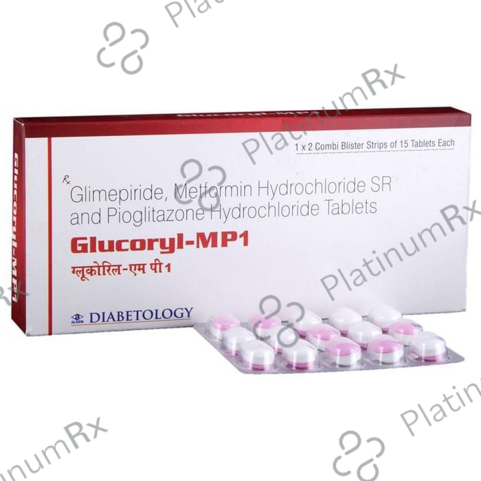 Glucoryl MP1 1/500/15mg Tablet SR 15s
