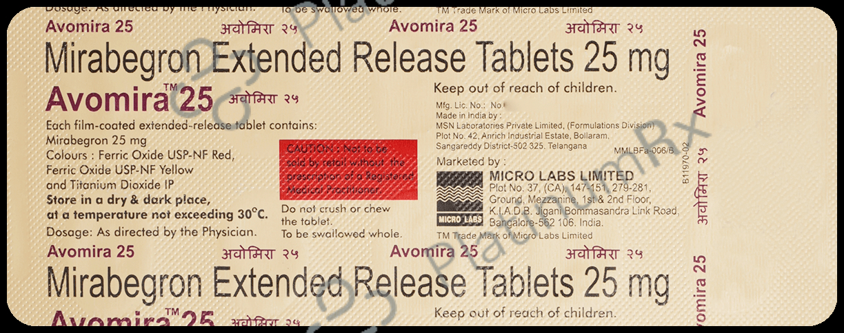 Avomira ER 25mg Tablet 10s