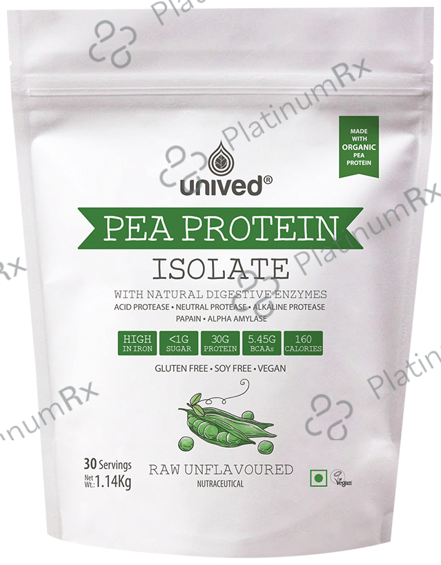 Unived Pea Protein Isolate with Natural Digestive Enzymes Raw Unflavoured