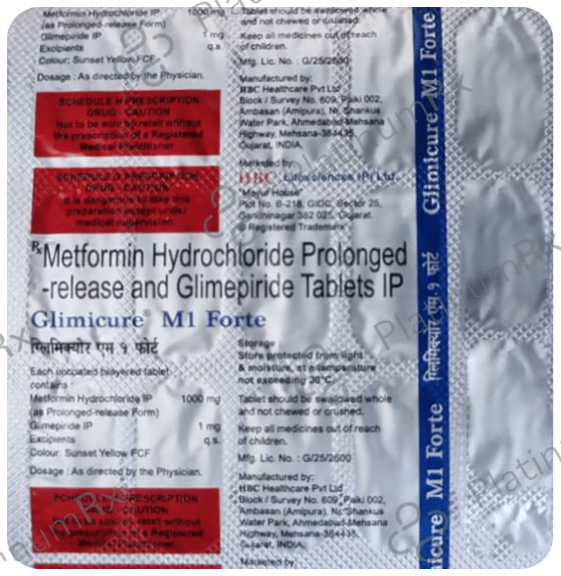 Glimicure M1 Forte Tablet 15s