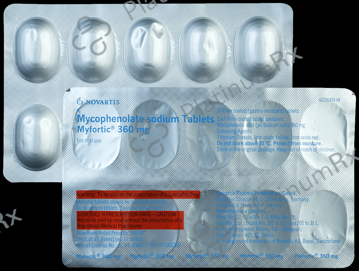 Myfortic 360mg Tablet 10s